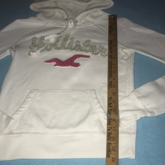 HOLLISTER pullover long sleeve drawstring hoodie pouch pocket Y2K size XS - Picture 4 of 7